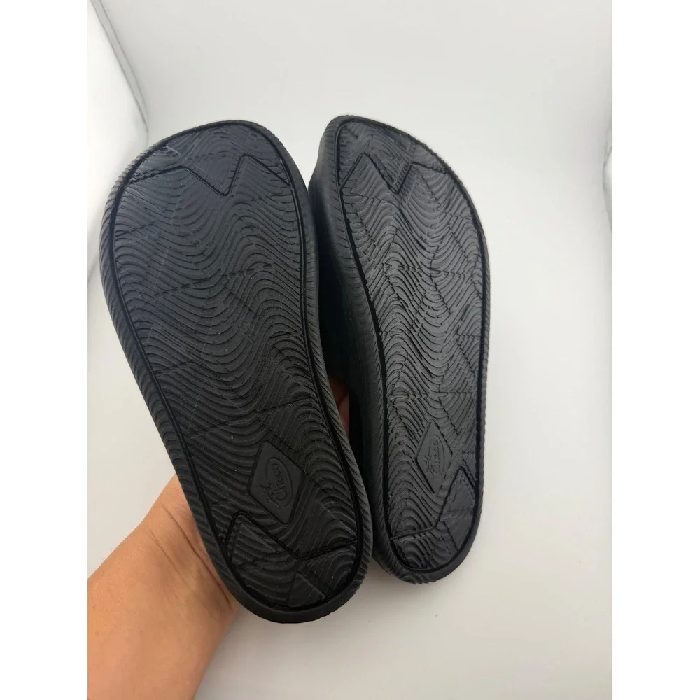 Chaco Chillos Slides Kids Size‎ K4 Black Adjustable Strap Lightweight Sandals